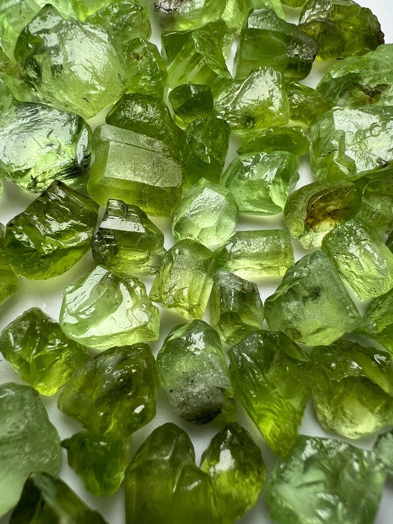 298 Carat Faceted cut Grade  Green Peridot Crystals From PAKISTAN