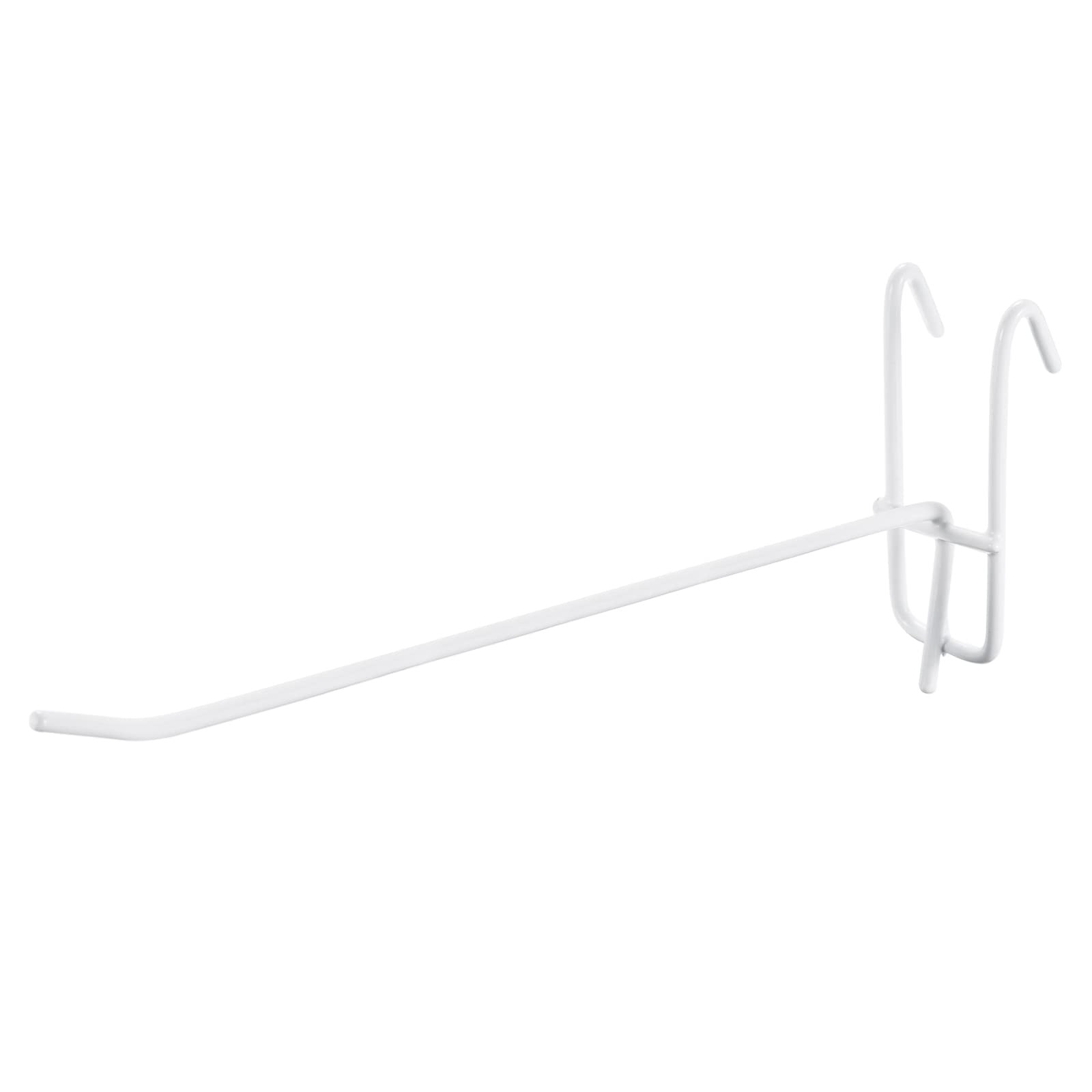 30 PCS 8 Inch Grid Wall Display Hooks Garage Storage Organizer Hangers White