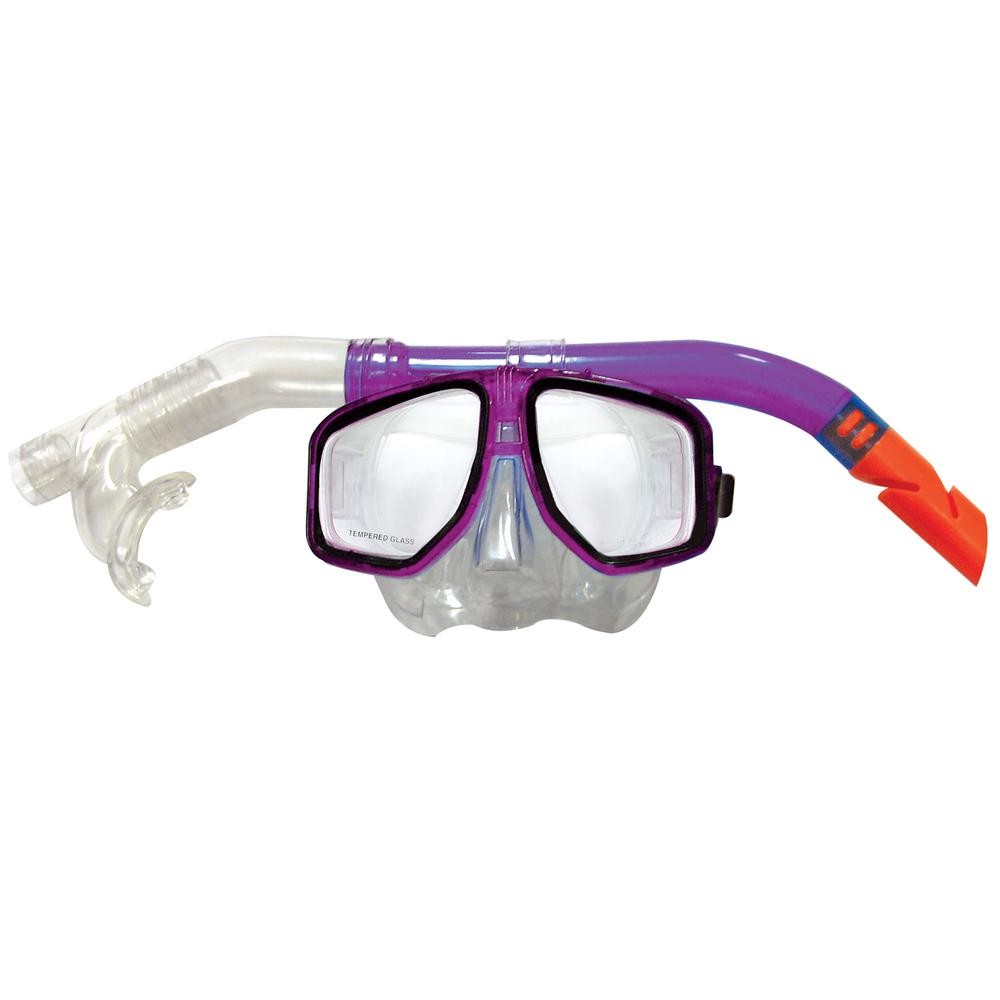 Land & Sea Atoll Silitex Mask & Snorkel Set (Purple)