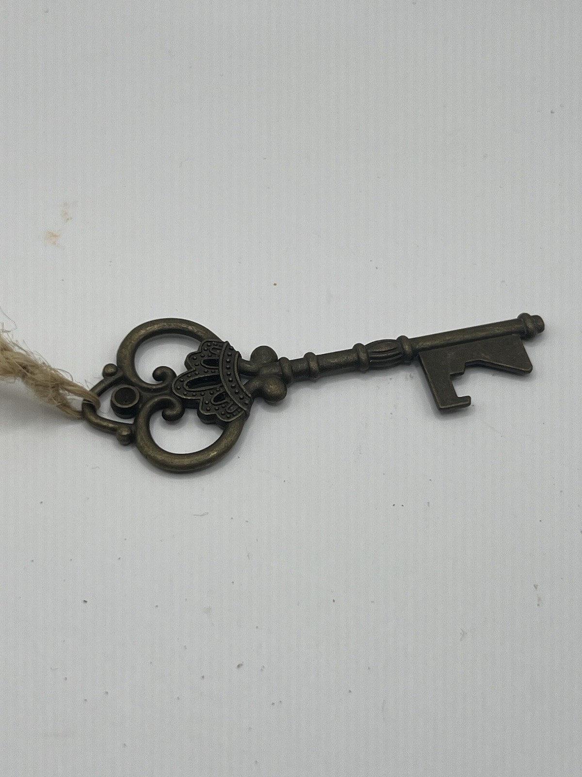 ANTIQUE STYLE ROYAL CROWN SKELETON KEY "CHRUCH KEY" 3 1/4" BOTTLE OPENER KEY FOB