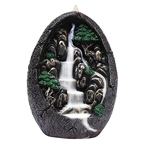 Backflow Incense Holder Resin Mountain Incense Burner Fountain Waterfall 