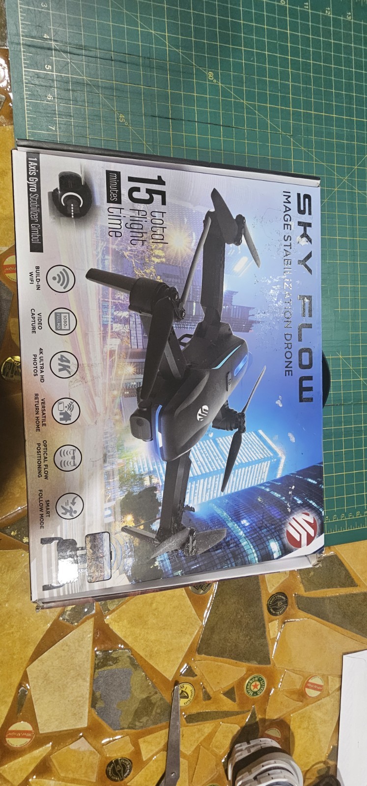 Sky Flow 4K Ultra HD Camera Drone WiFi App Control 15 Min Flight Optical Flow