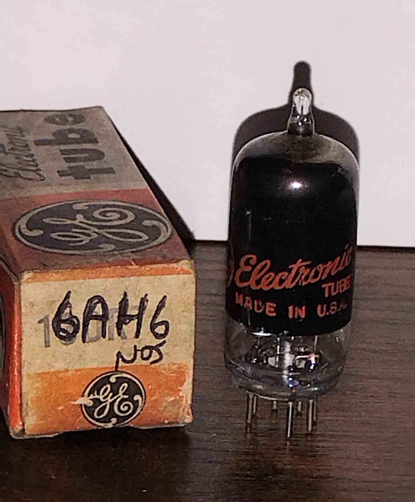 Vintage NOS GE 6AH6 Amplifier Radio Receiver Smoked Glass Vacuum Tube