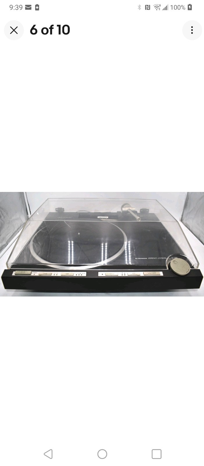 Pioneer PL-L1000 Quartz Lock Tangential Tracking Turntable Black 33/45RPM