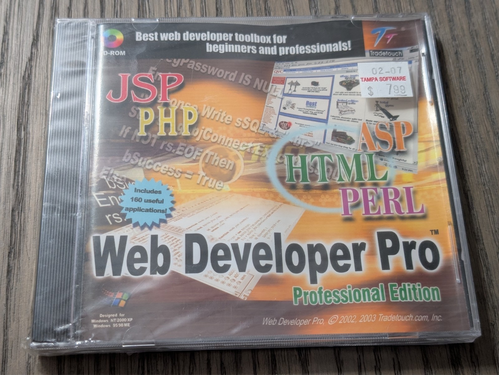 Web Developer Pro 2003 Professional Edition – NEW SEALED TradeTouch CD...