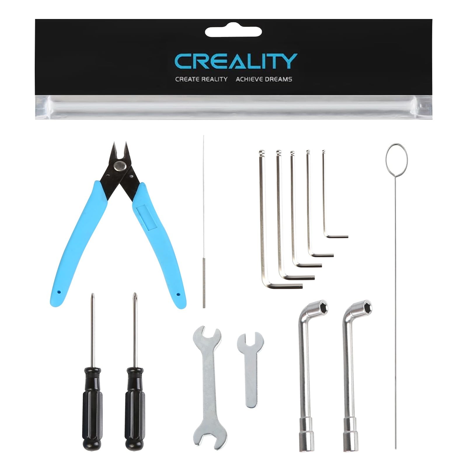 14Piece 3D Printer Tool Kit for Cleaning, Assembly, Filament Cutting & More