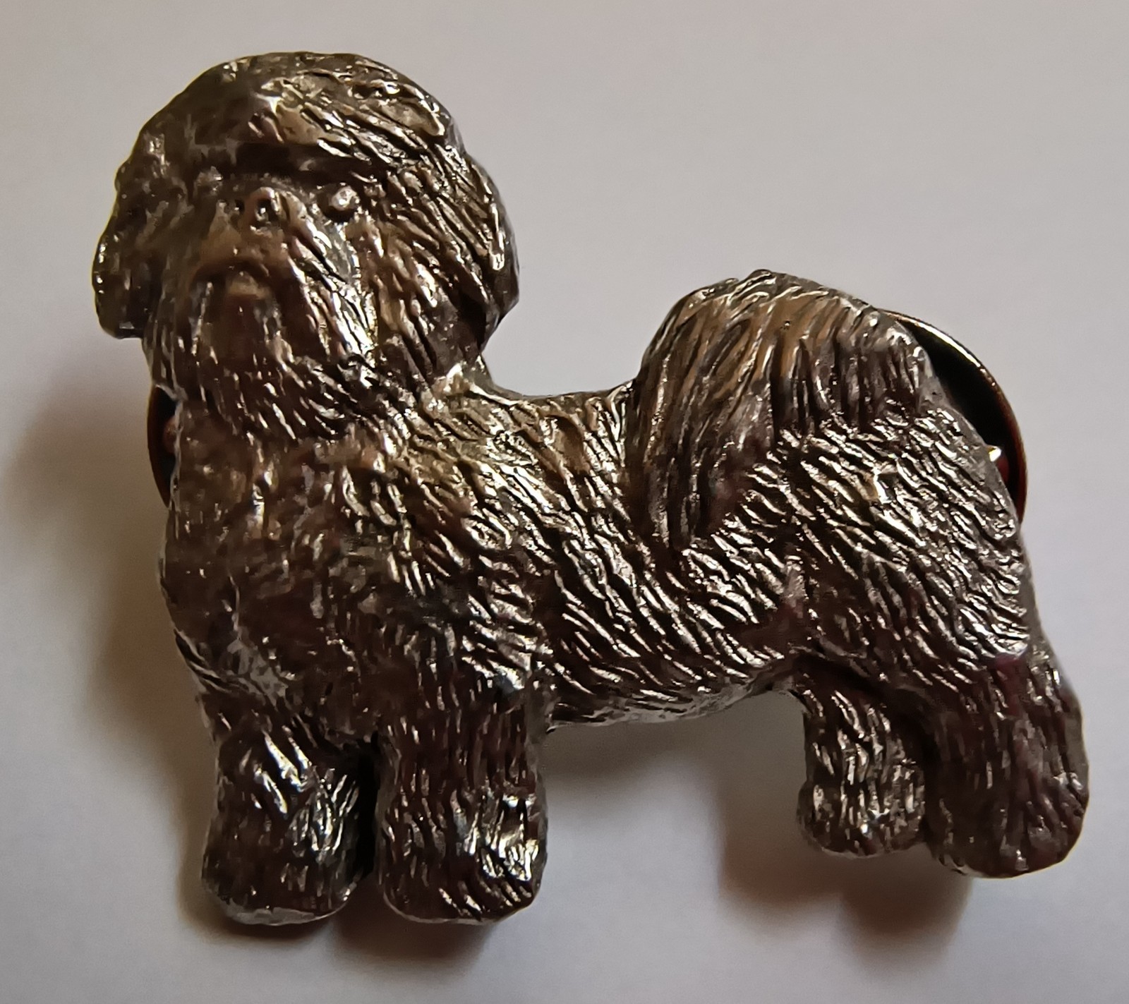 SHIH TZU Puppy Cut Dog Harris Fine PEWTER PIN Jewelry Art USA Made