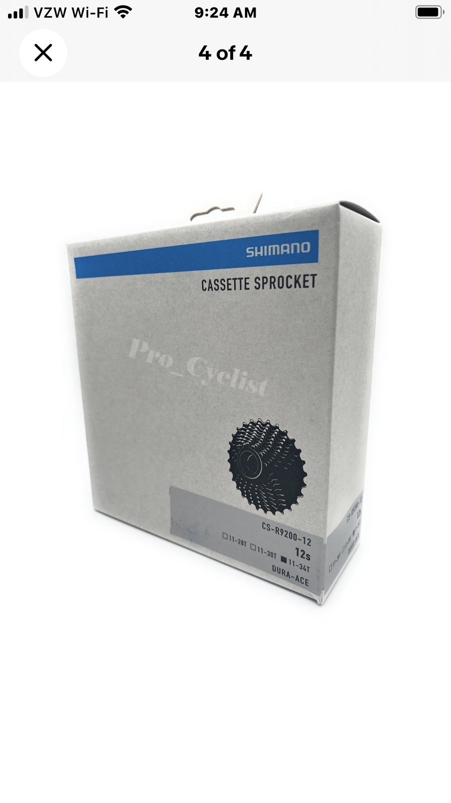 Shimano Dura-Ace R9200 CS-R9200 Road Bike Cassette 11-34T 12 Speed New In Box