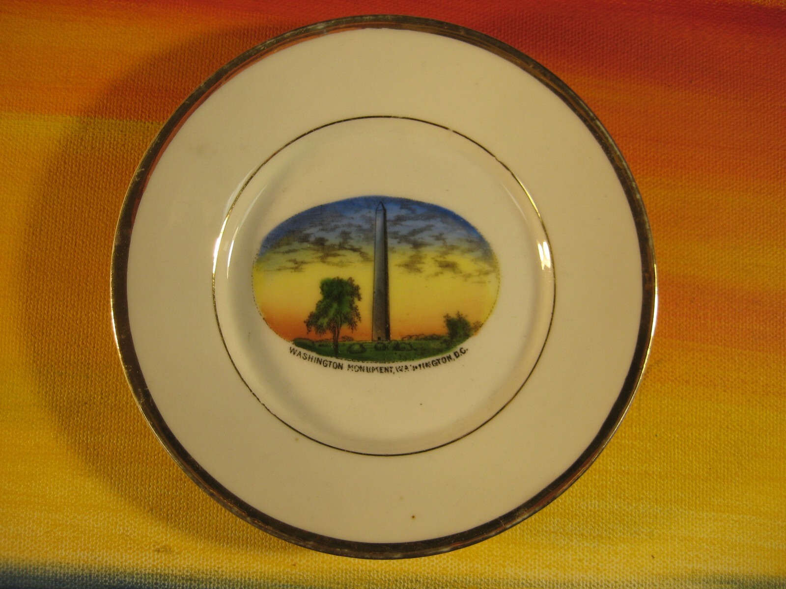 Washington Monument DC District of Columbia Souvenir Obelisk Antique Plate
