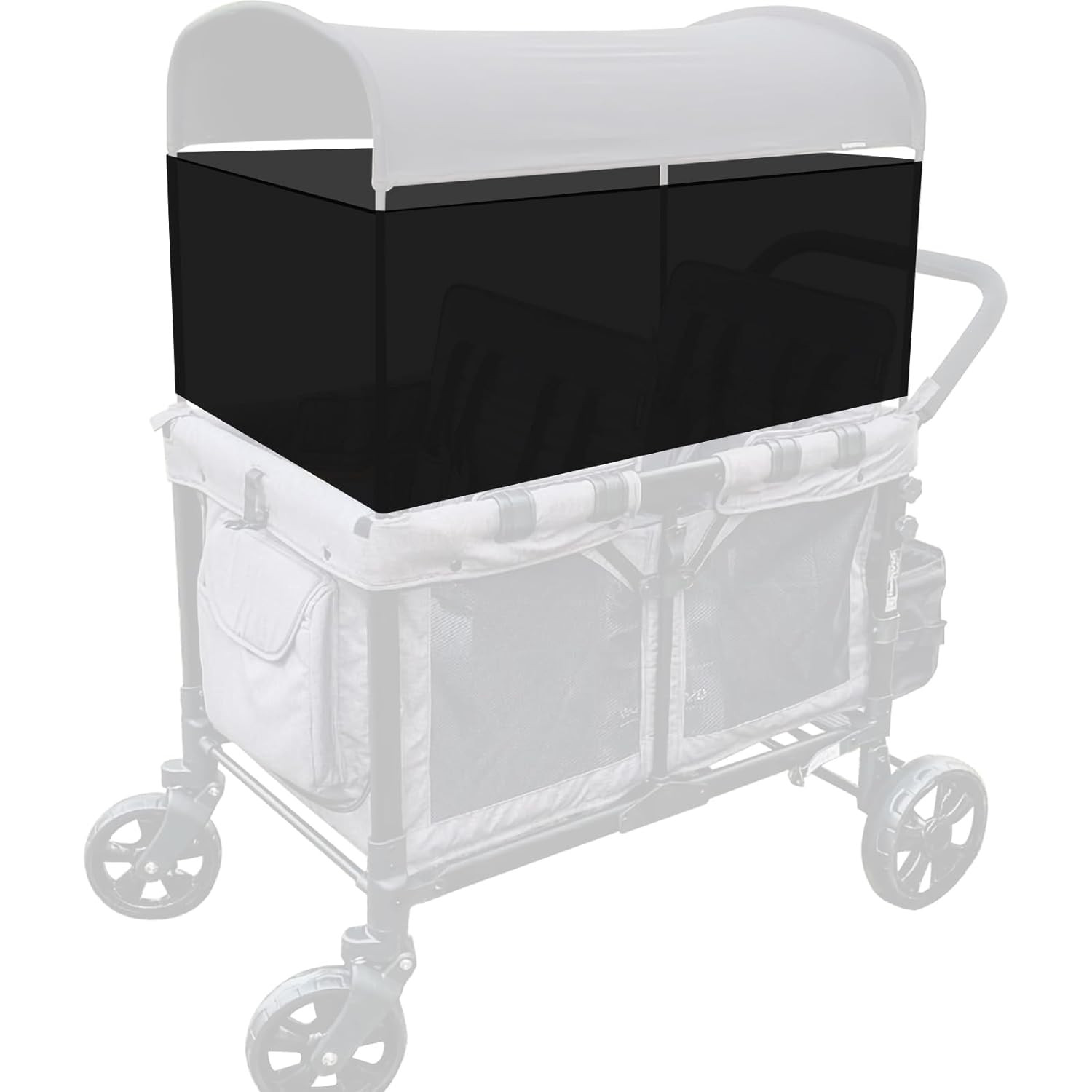 4-Sided Breathable Sunshade Fence Canopy Compatible for Wonderfold W4/W2 Wagon S