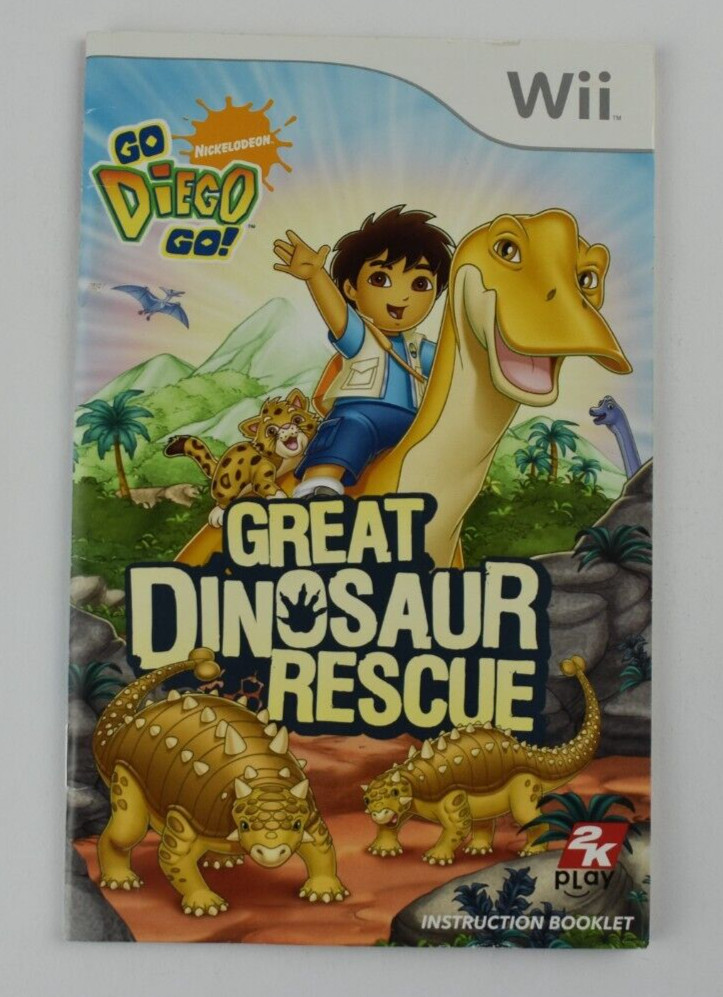 Go, Diego, Go!: Great Dinosaur Rescue - Nintendo Wii Authentic Manual Only