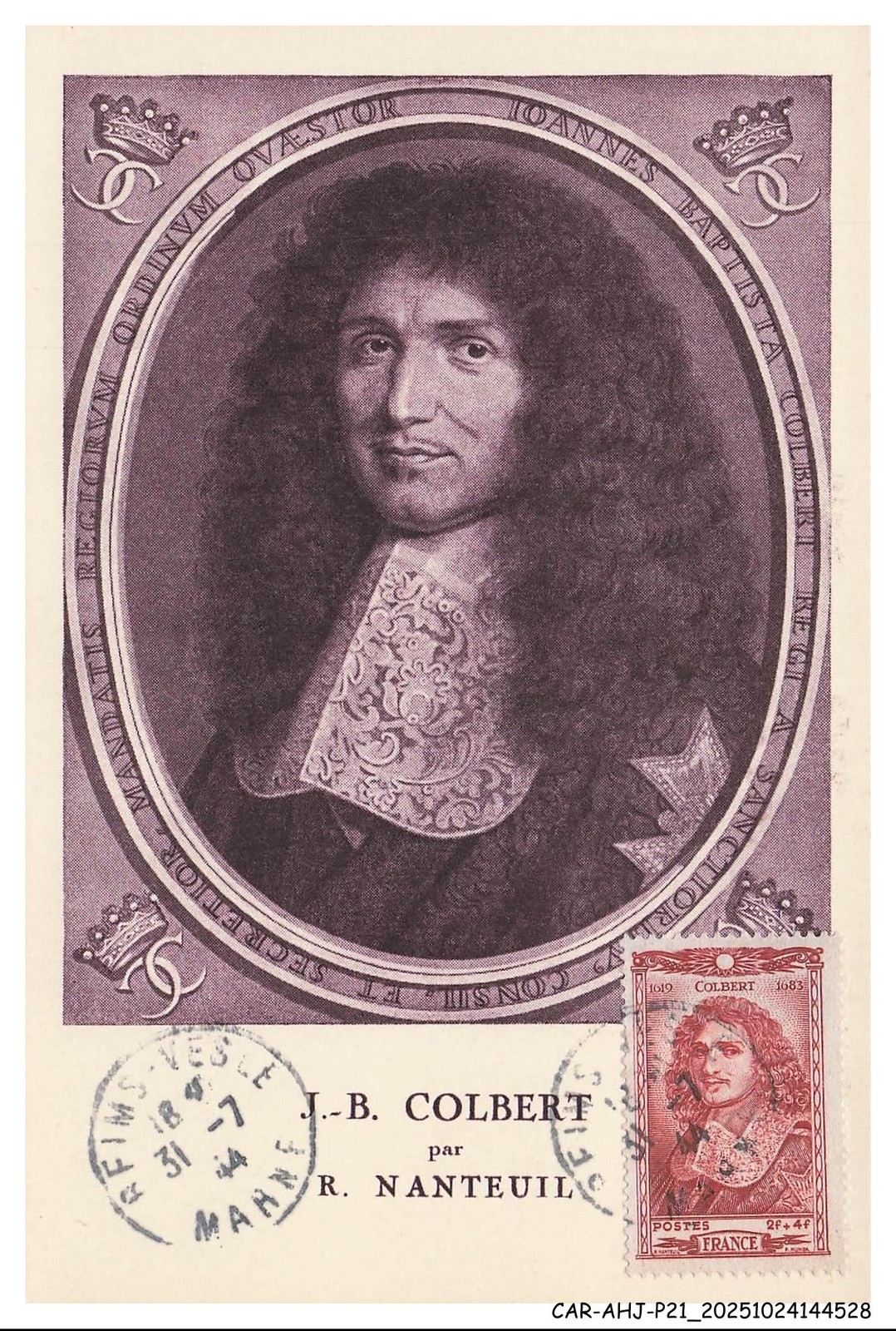 CAR-AHJP21-1053-CARD-MAXIMUM - J-B Jacket - By Nanteuil - 1944