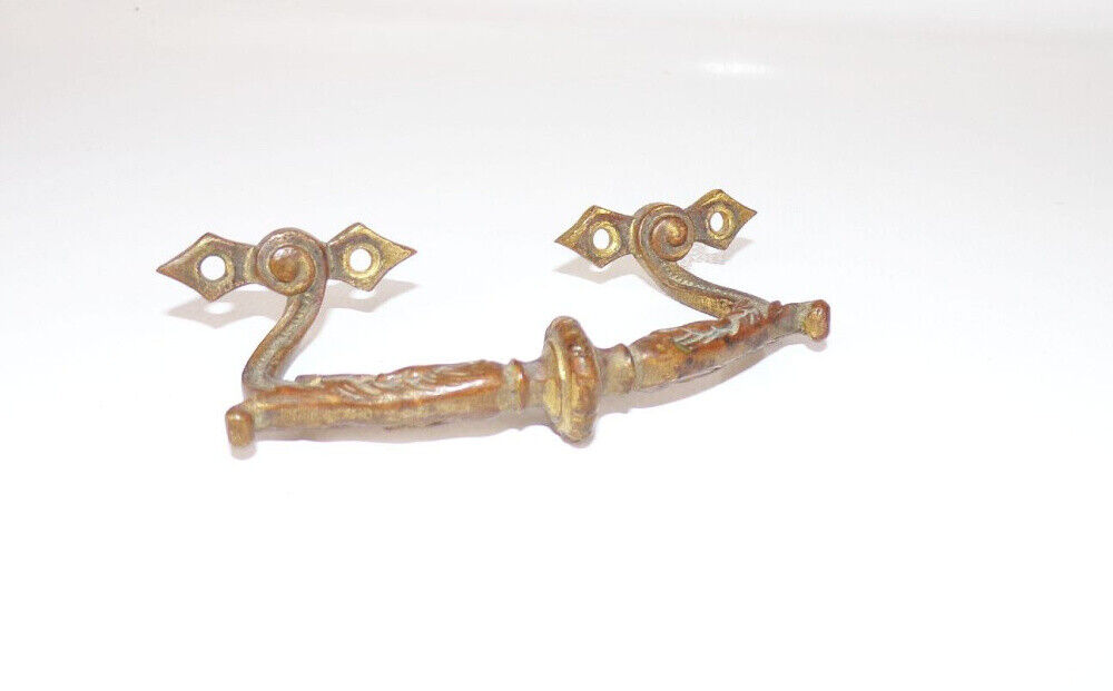 Old Furniture Brass Um 1900 Draw Handle Chest Handle