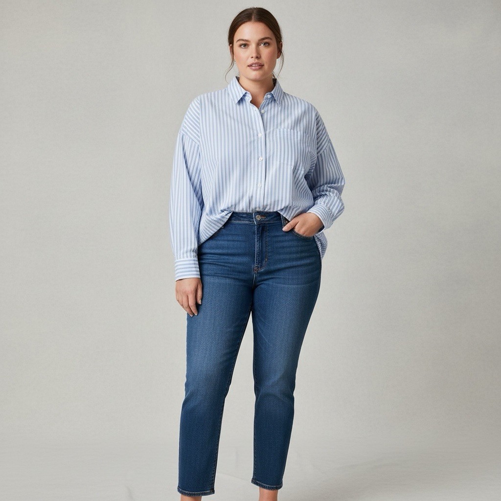 Wilfred Free Relaxed Poplin Shirt Women’s Size 2 Blue Striped