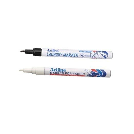  Black Laundry Marker and White Fabric Marker (Twin Pack) 