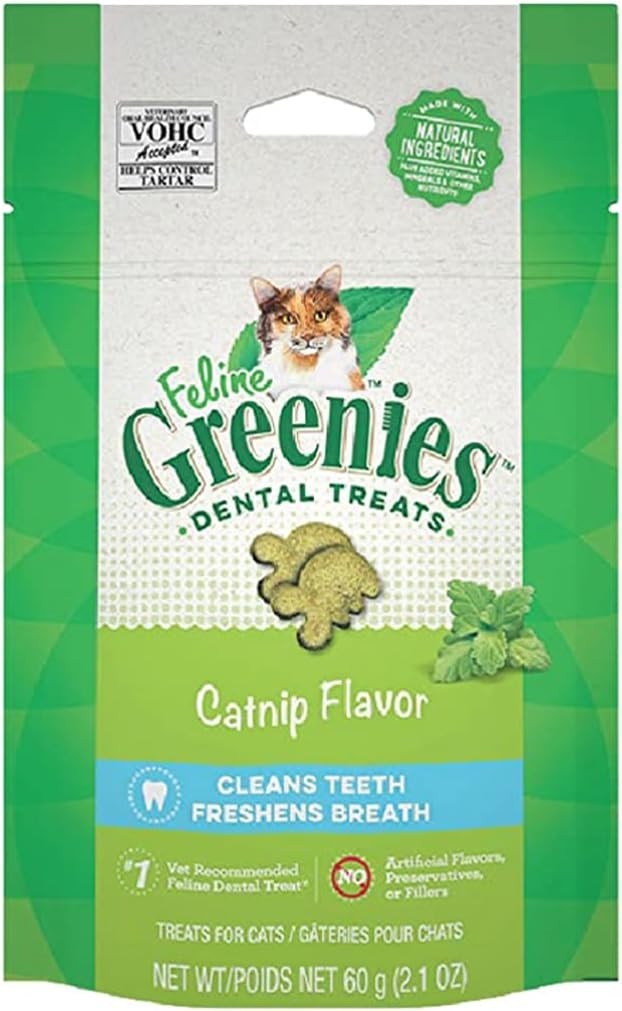 Cat Treats, Feline Veterinarian-Recommended Adult Natural Dental Treats, Catn...