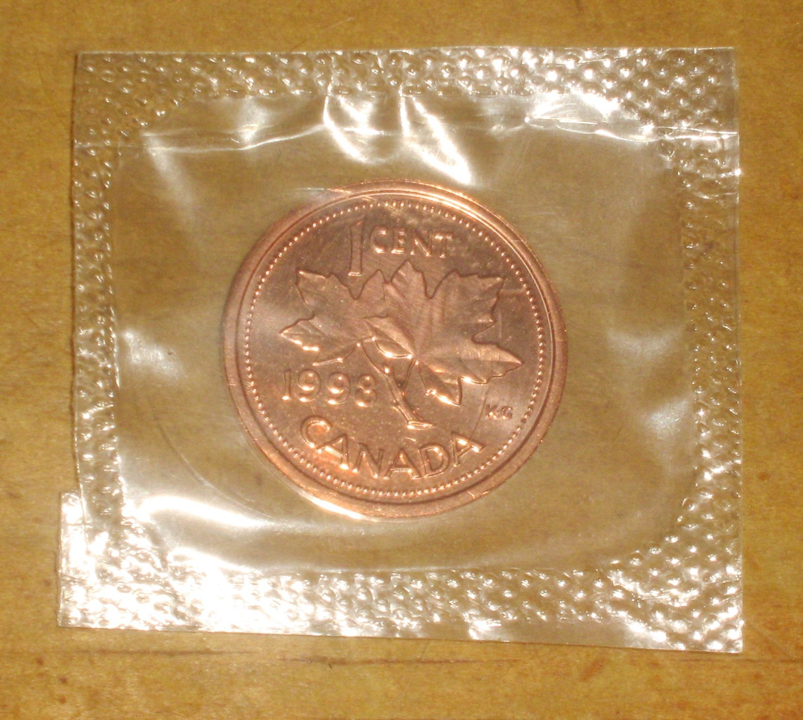 Canada 1998w Prooflike Penny Mint Sealed One Cent Small Cent Coin W Mint Mark