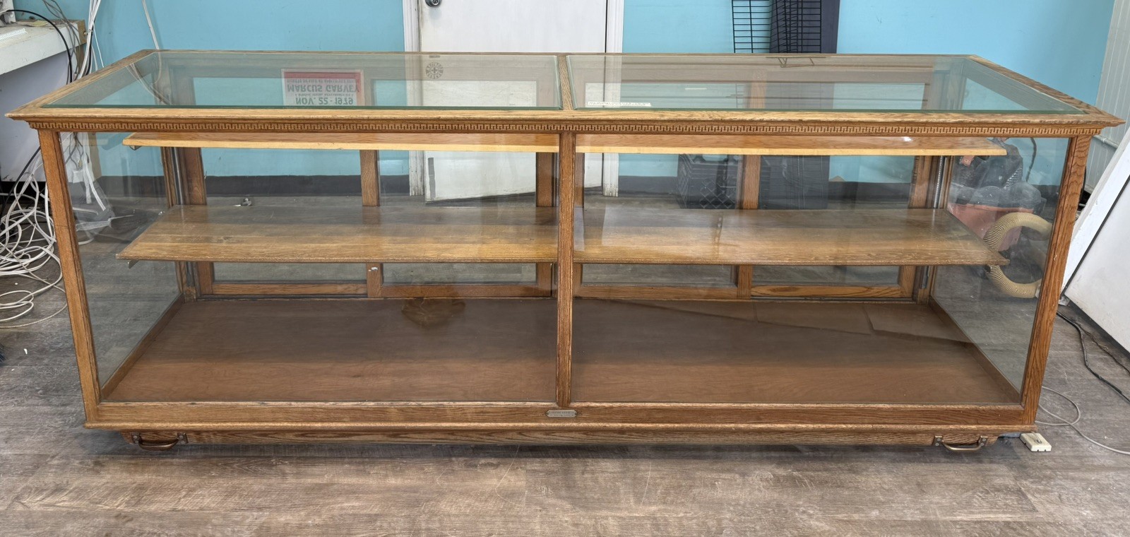 Antique Vintage Floor Display Case Showcase Store Counter Display Merchandiser