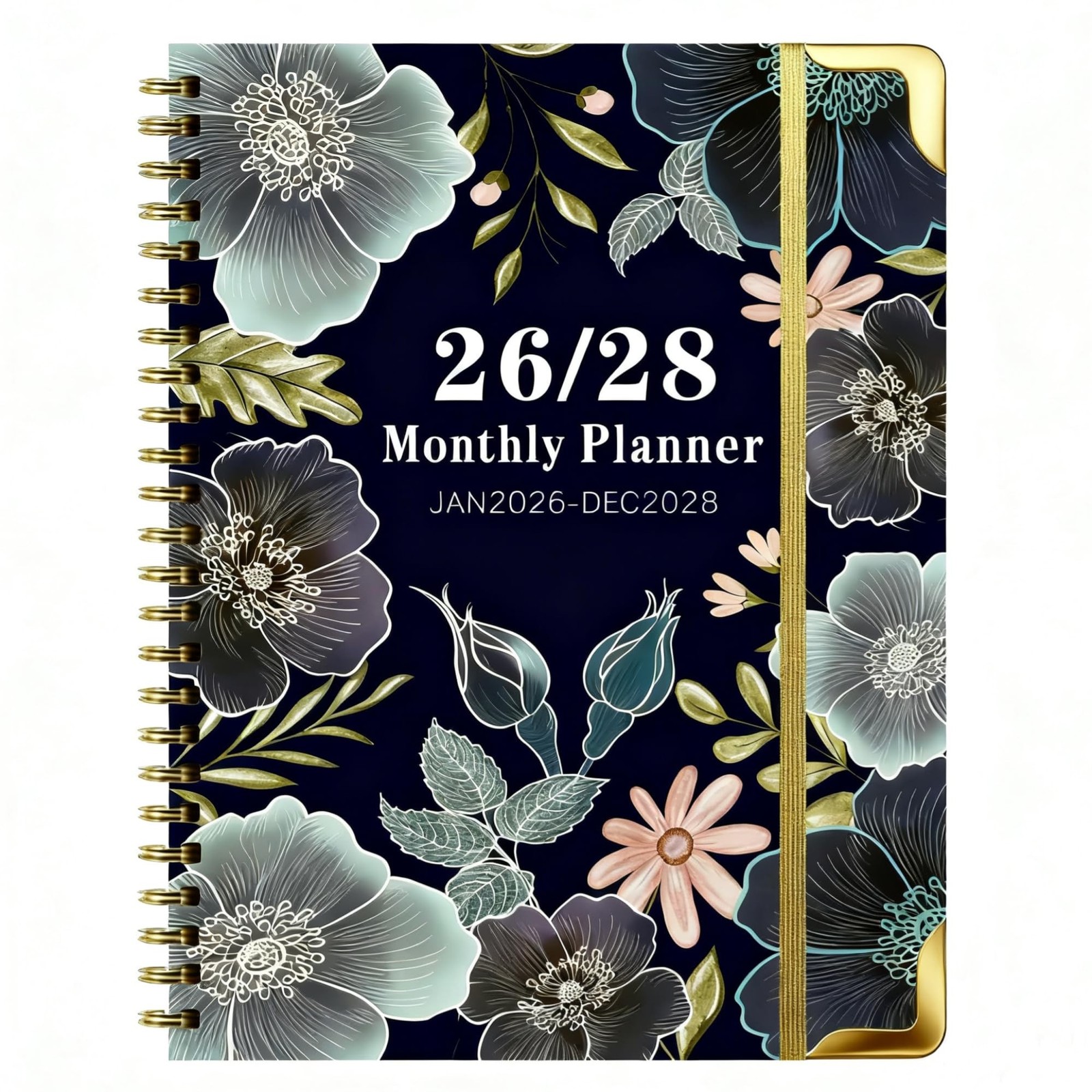 2026-2028 Monthly Planner - 3 Year Hardcover Planner 2026-2028, January 2026 ...
