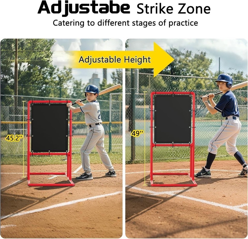 Baseball Strike Zone Target for Plastic Balls Wiffle Ball Blitz Ball Adjustable