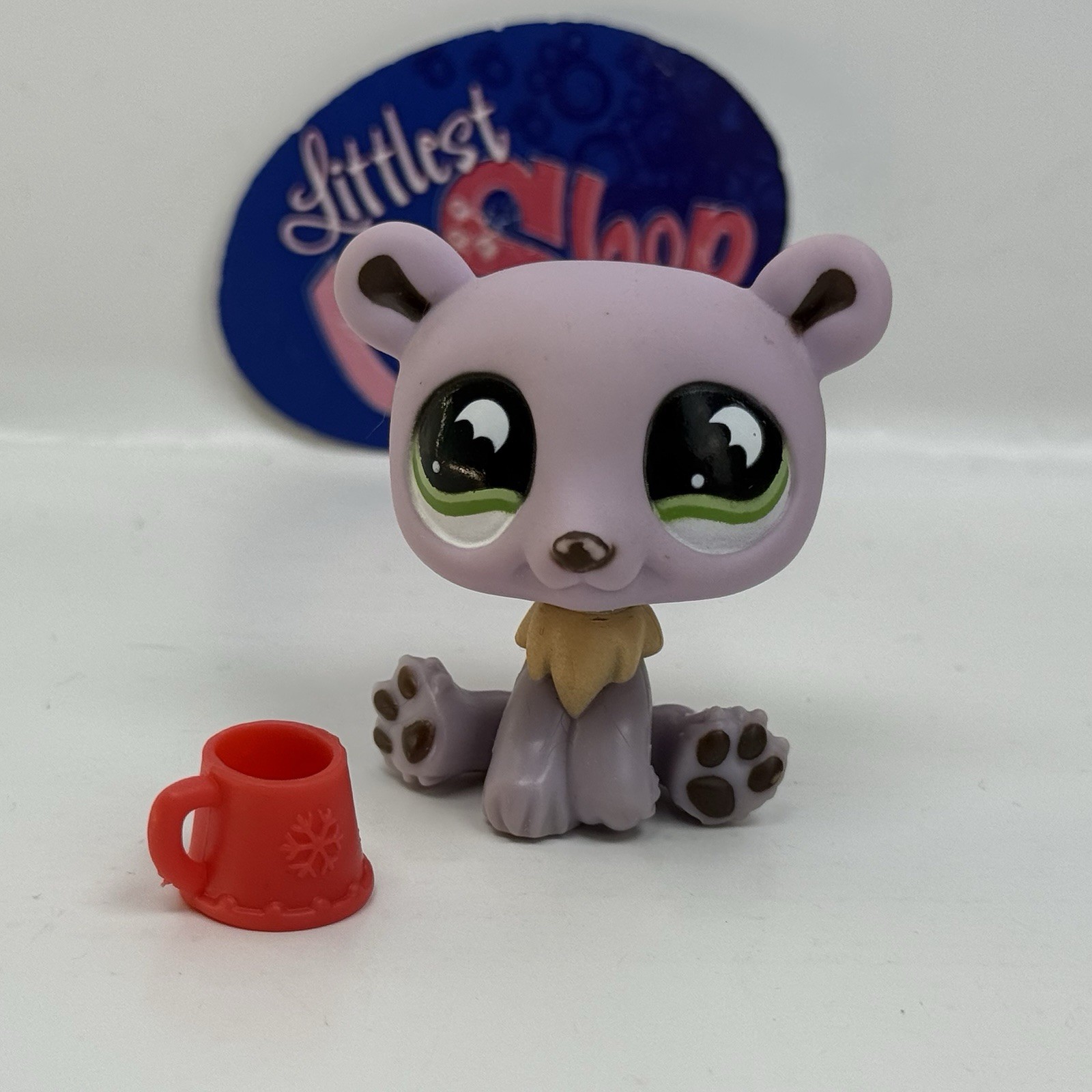 POLAR BEAR #833 W/ Accessory - Authentic Littlest Pet Shop - Hasbro LPS