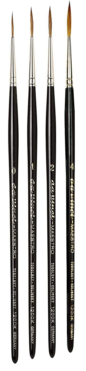 da Vinci Maestro Kolinsky Red Sable Watercolor Brush Set 1200K 4 Pc