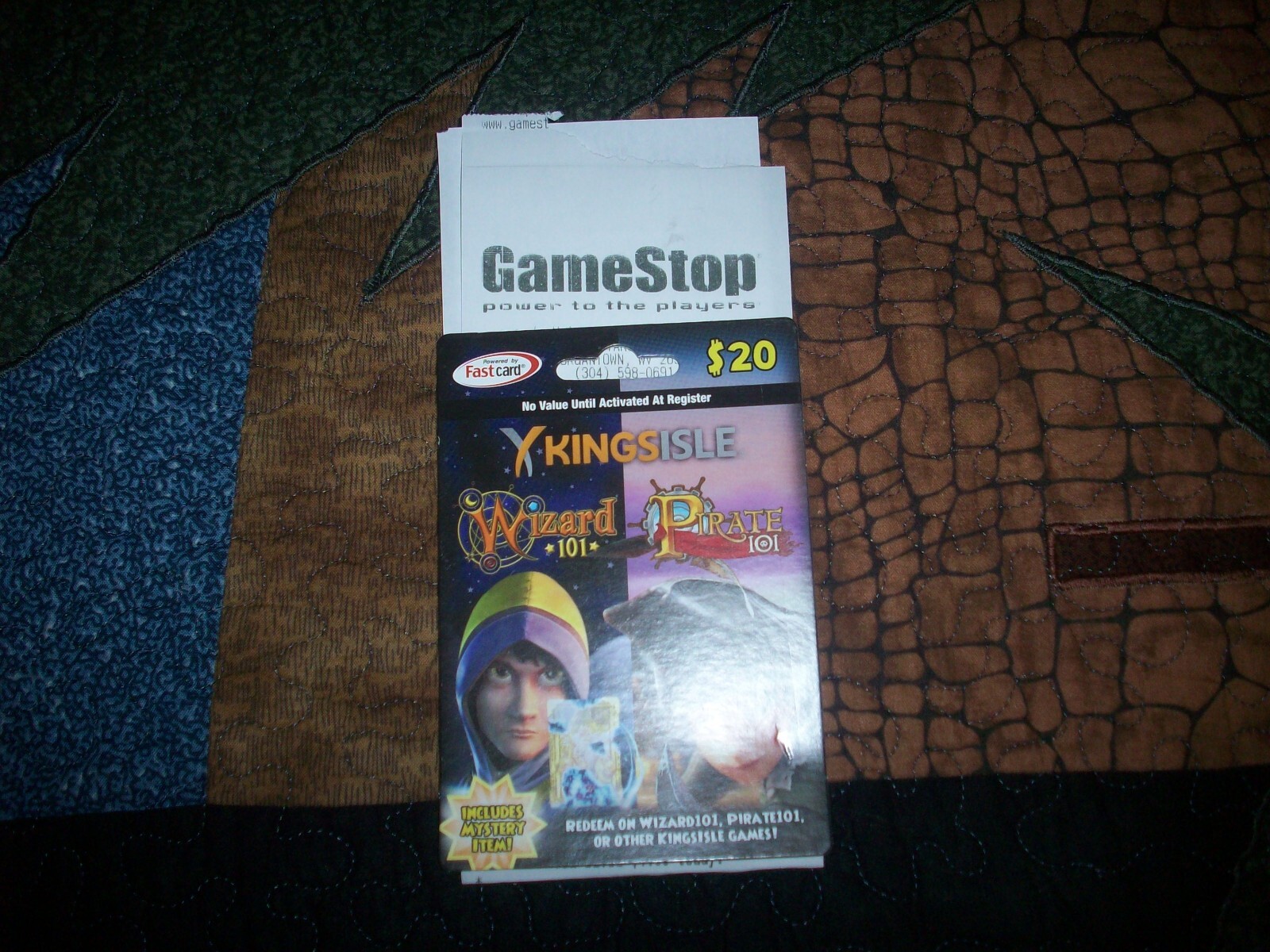 Wizard 101 Game Card Gamestop  2  Month Crowns +Pet Jewel Card