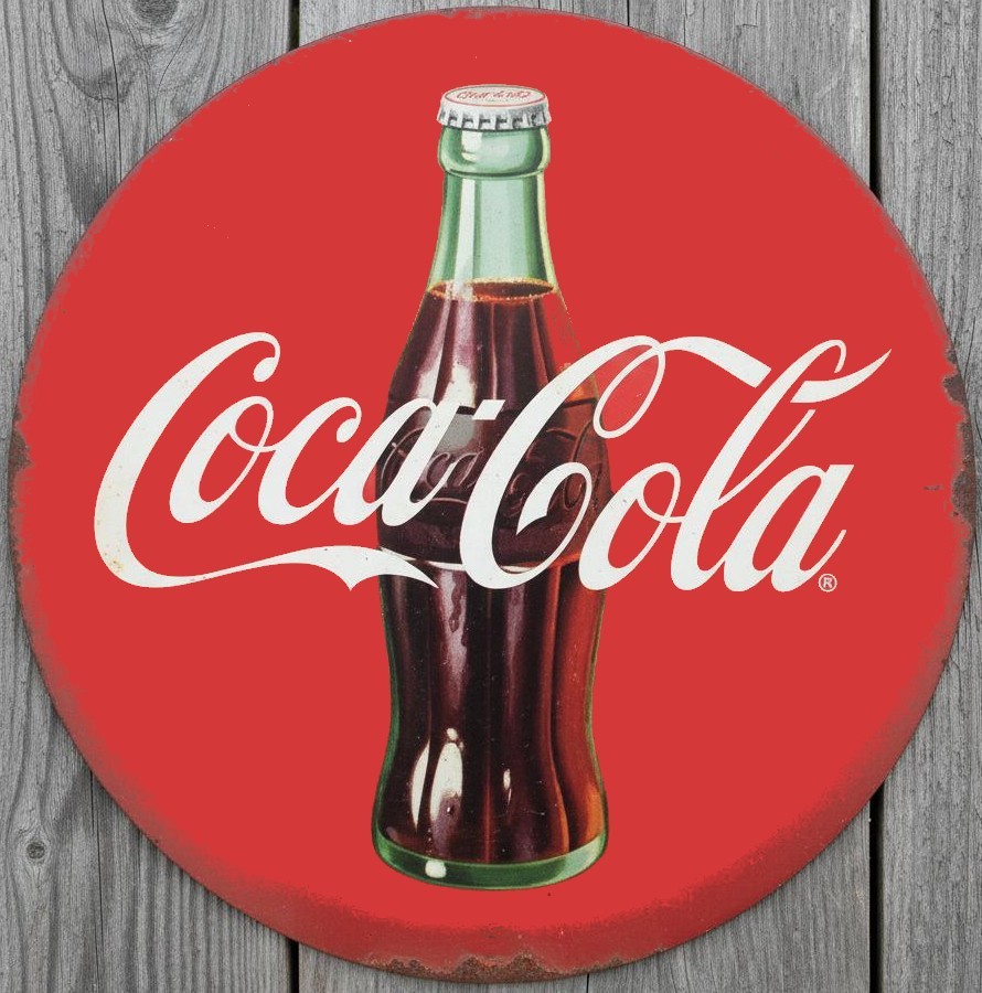 Coca-Cola Coke 12" Diameter Vintage Novelty Metal Sign Made In USA New!