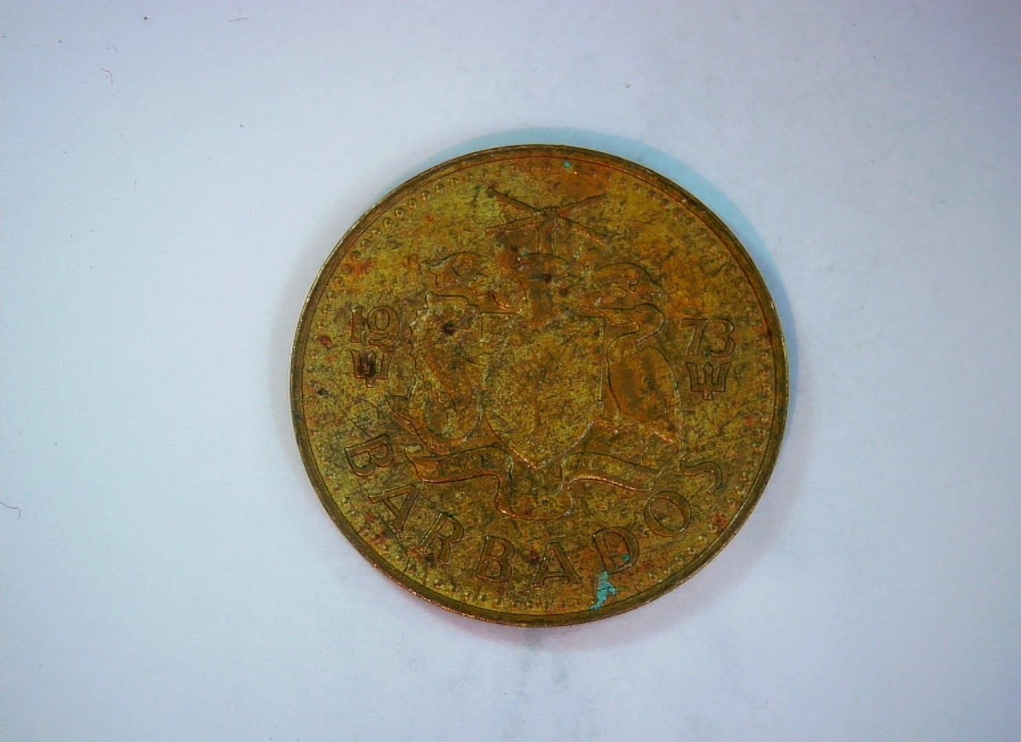 Barbados 1973 5 Cents Barbados 5 Cents (Trident / Flying Fish type) Coin