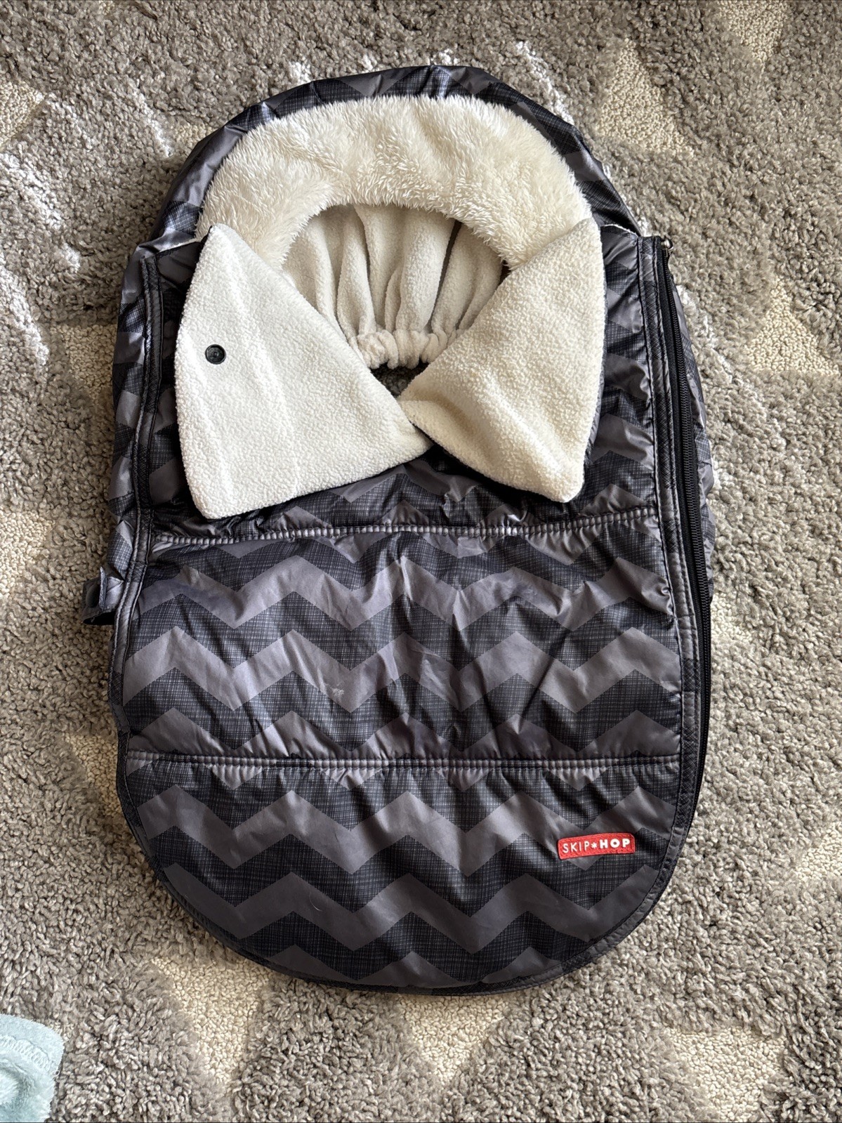 Skip Hop Car Stroller Seat Cover- Grey /Cream