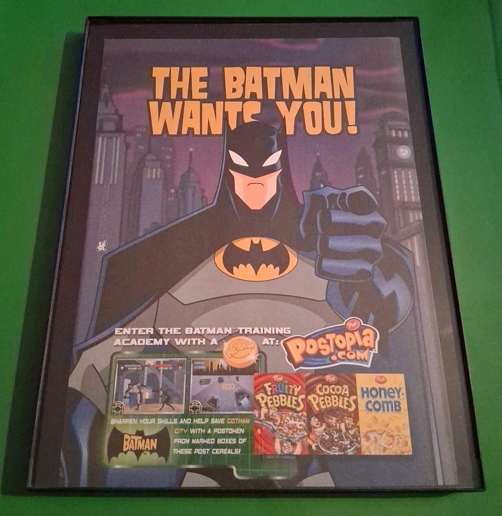 Batman Training Academy Online Game Postopia Framed Print Ad 2005 8.5x11
