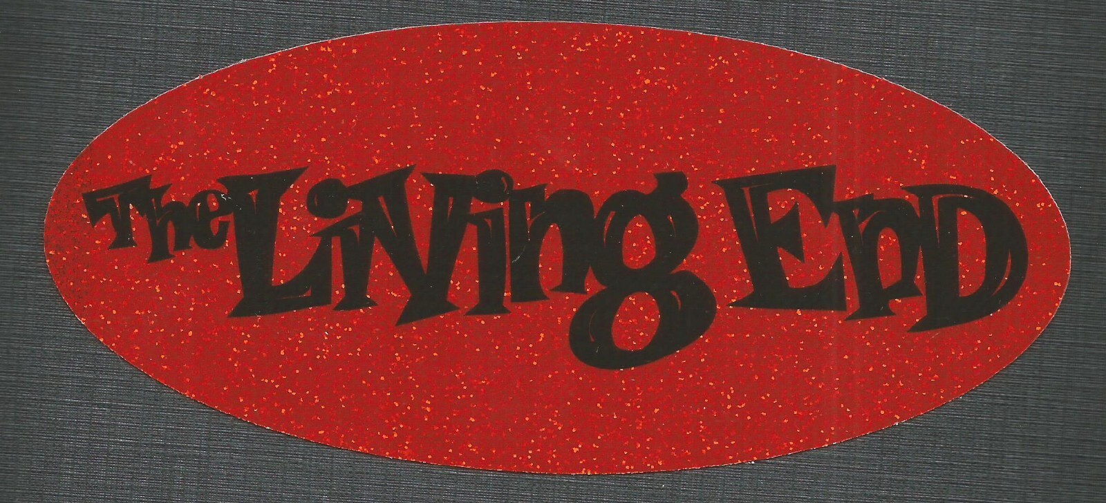 THE LIVING END Rare 1999 PROMO Vinyl GLITTER STICKER 6x3 for Self titled CD