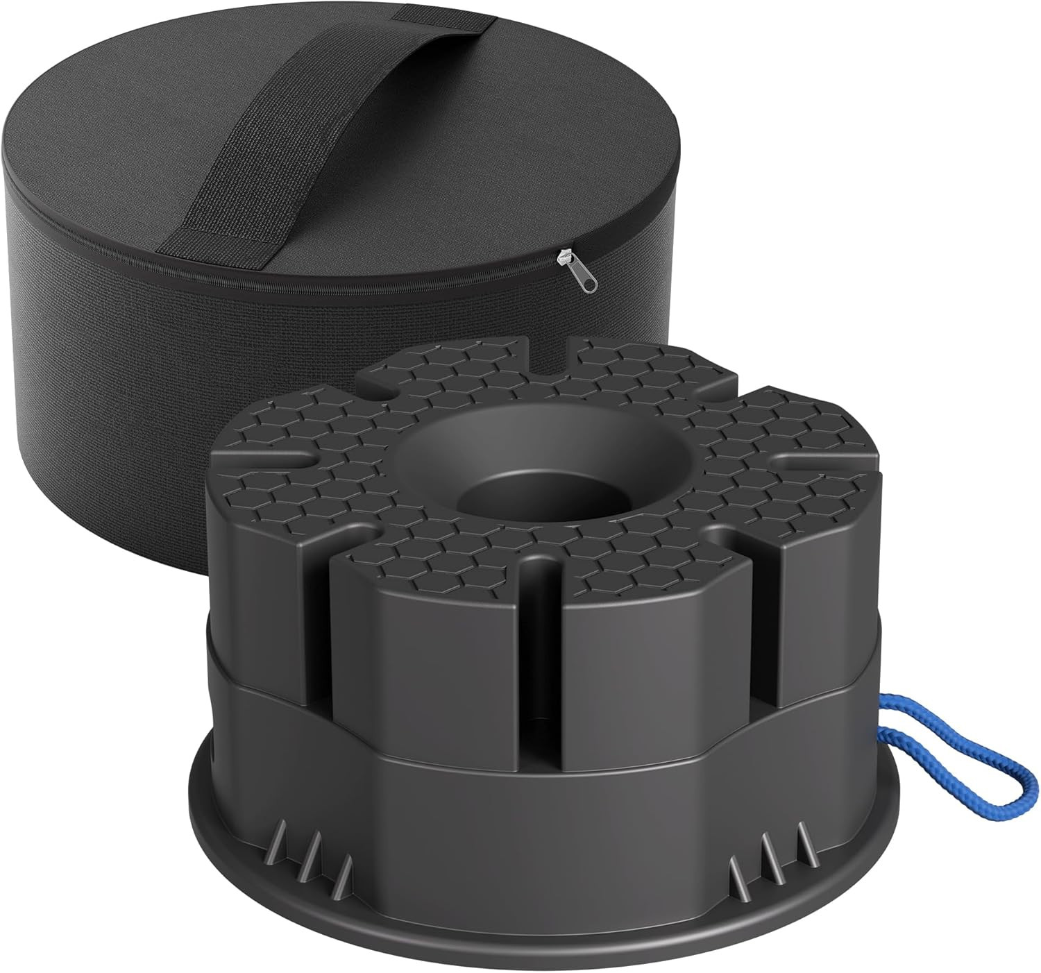 Upgraded 12,000 Lbs Trailer Jack Block, 6" High Stackable RV Tongue Jack Stand, 