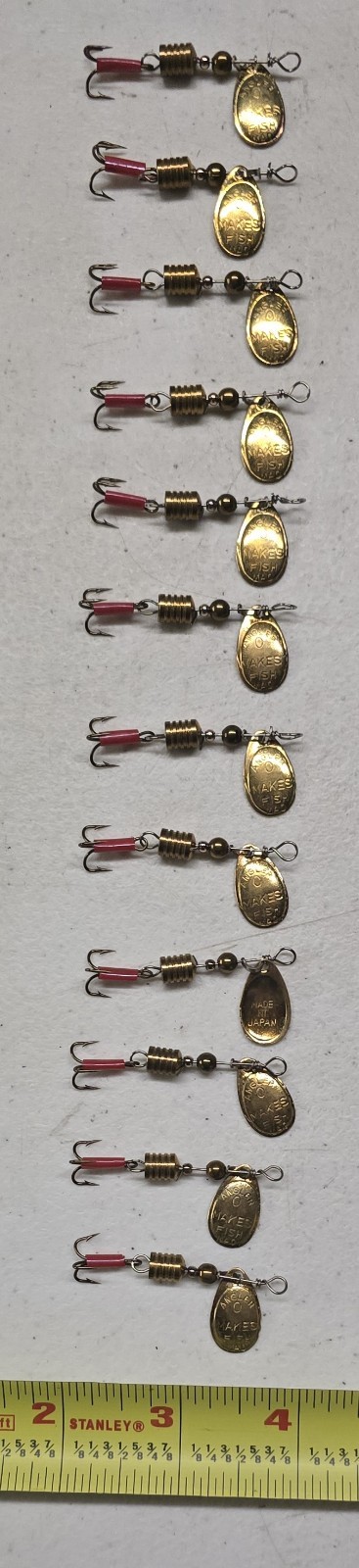 12 Inline Trout Spinners With Treble Hook