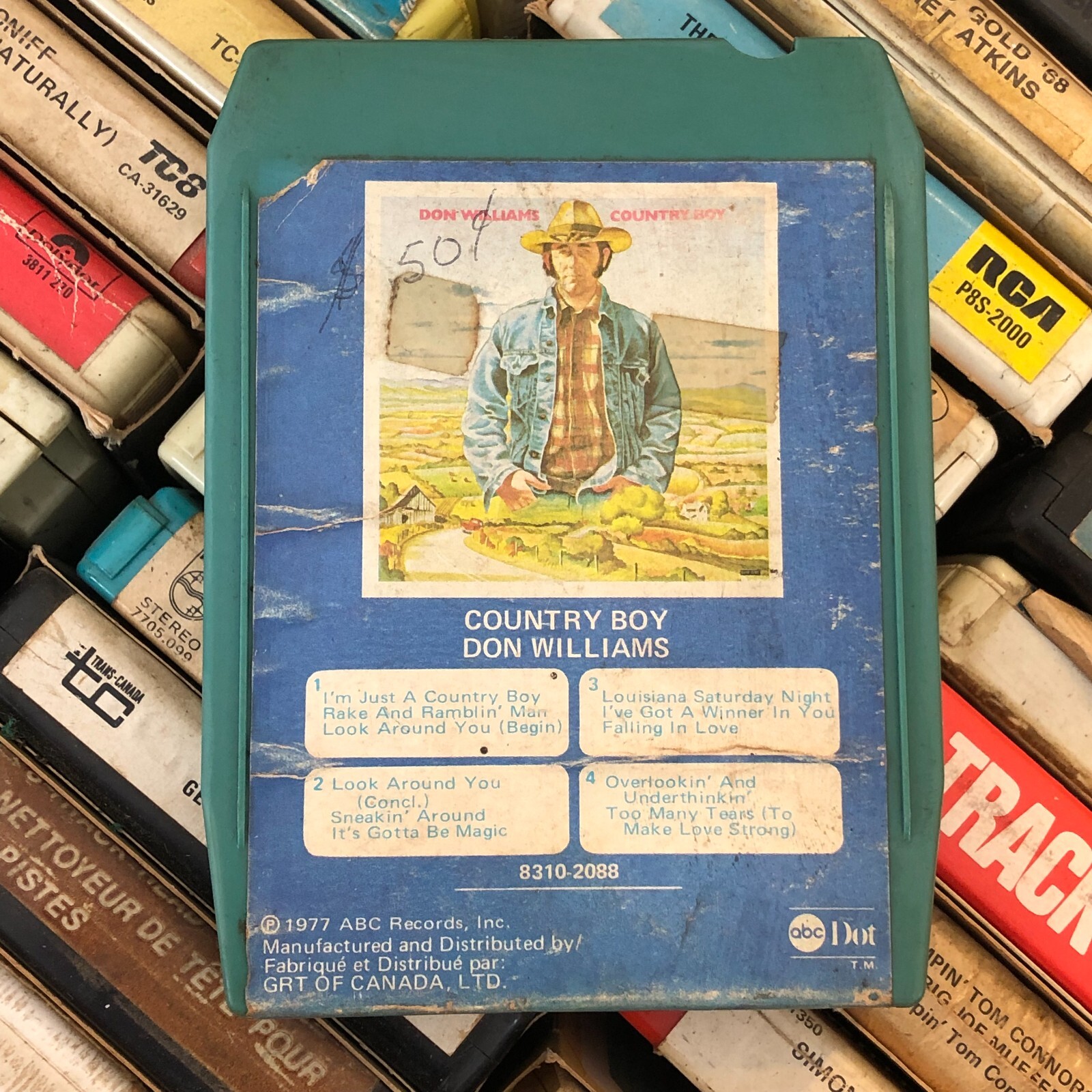 Don Williams : Country Boy 1977, Lear Jet Stereo 8 Track Tape CANADIAN