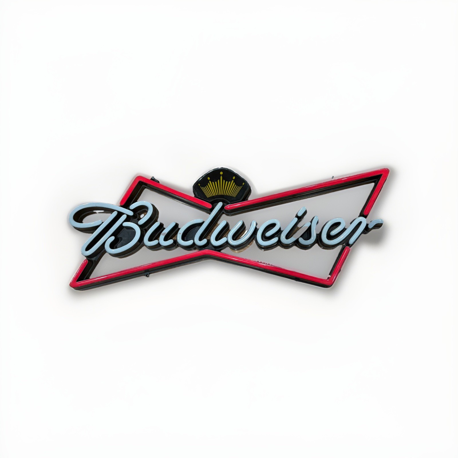 Budweiser Beer Light Up Bowtie Crown LED Opti Neon Beer Sign 2006 