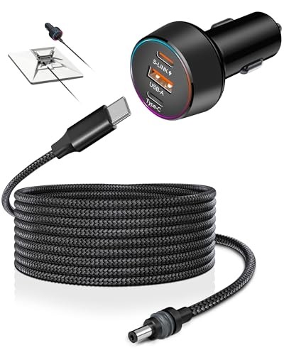 Starlink Mini Car Adapter with DC Power Cable, 12V-24V Car Charger Accessories 