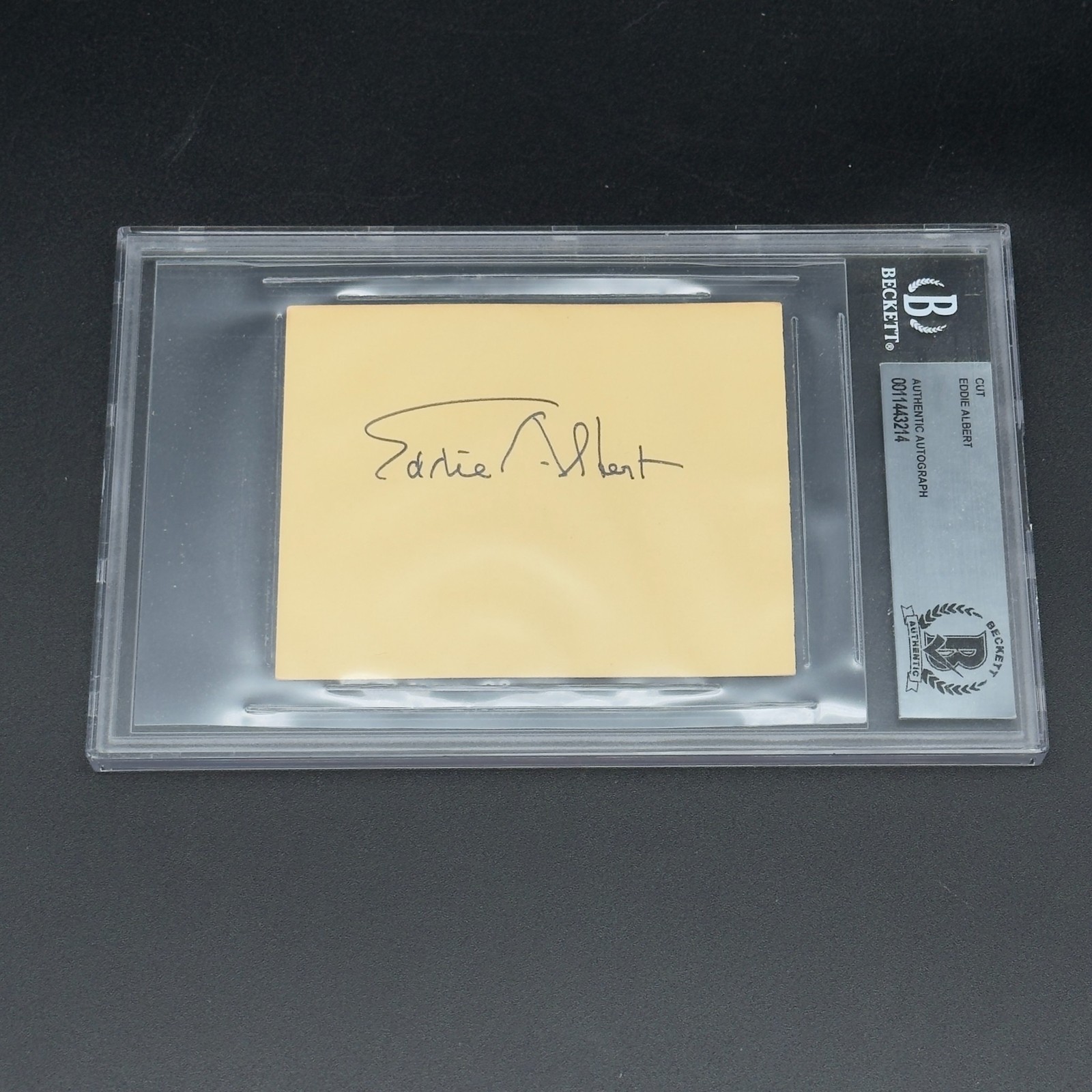 Eddie Albert Signed Cut Signature Slabbed Beckett Authentic Autograph