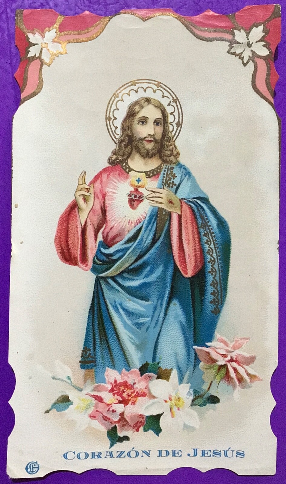 SANTINO HOLY CARD, SACRED HEART OF JESUS - REF. 10080