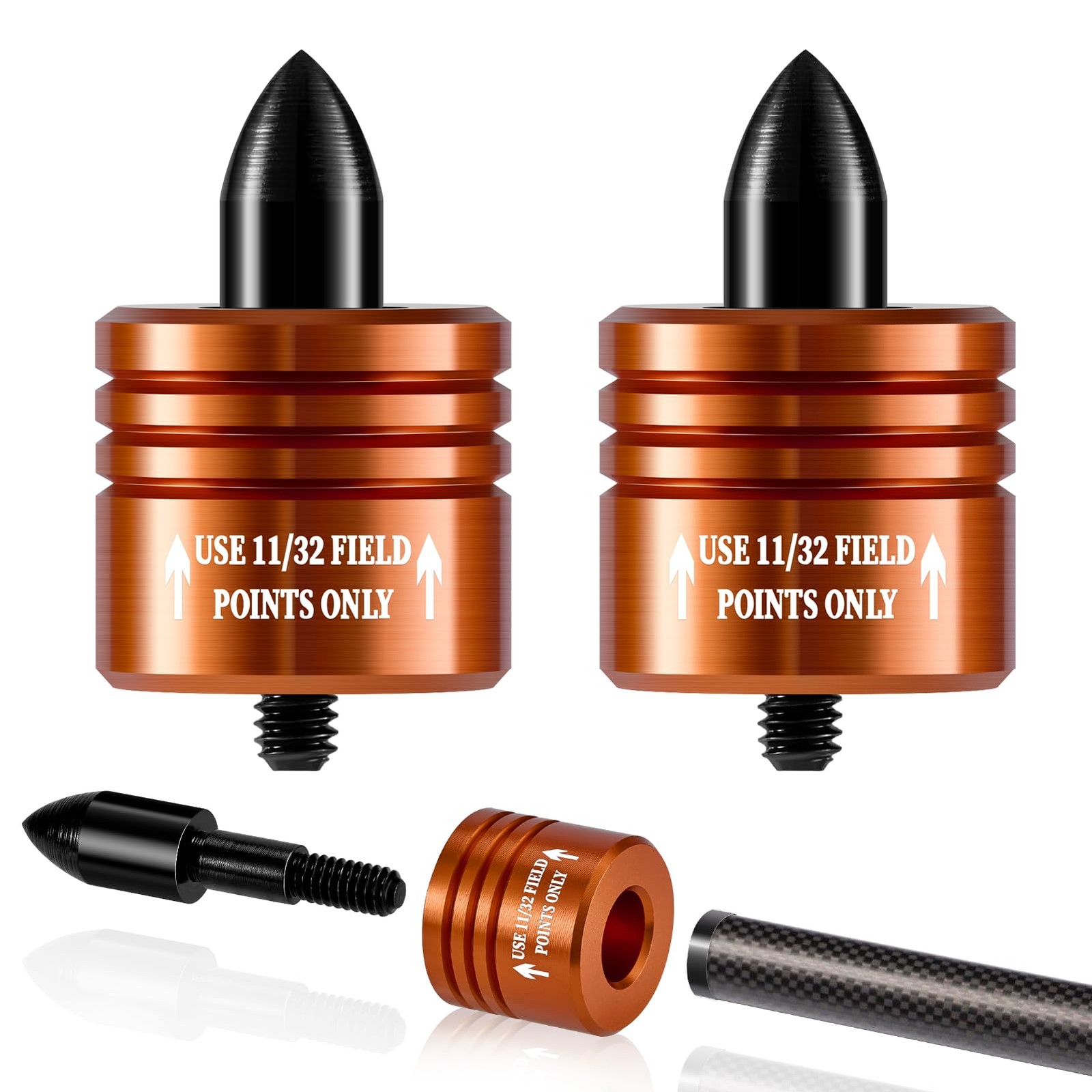 2PCS Crossbow Bolt Decocking Heads,Decocking Point Orange-2pcs 