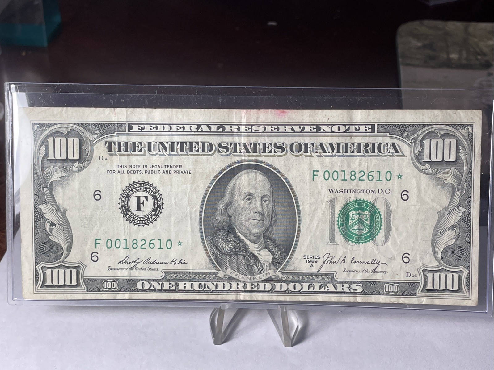OLD STYLE Small Head $100 Bill STAR NOTE XX608