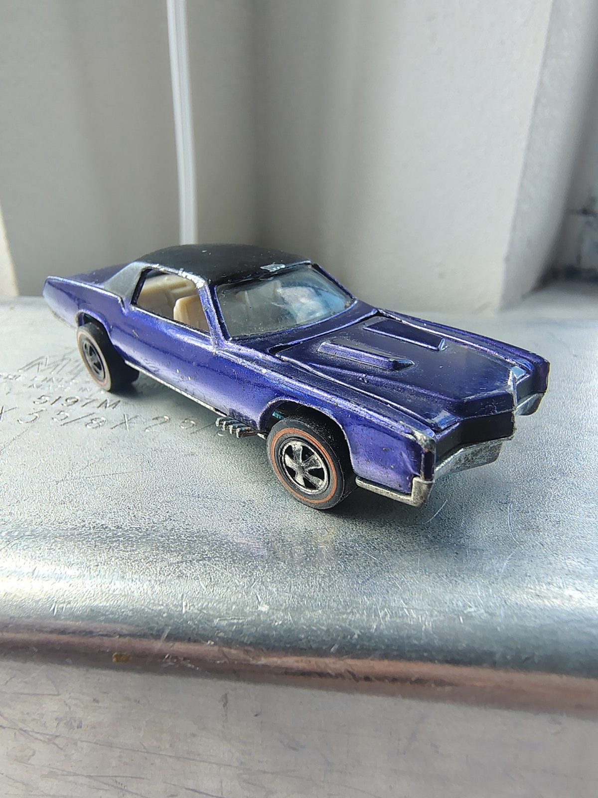 Vintage Hot Wheels Redline 1968 High Chrome Purple Custom Eldorado