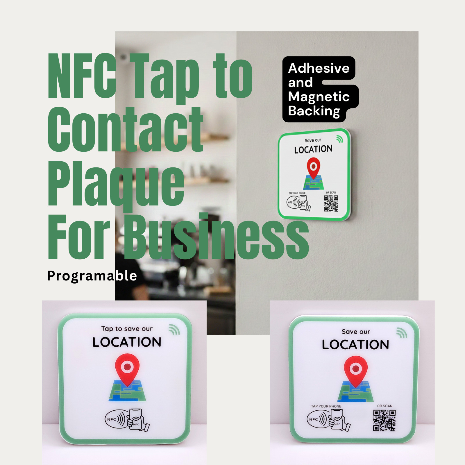 NFC Save Location Plaque – NFC Business Card for Instant Location Saving
