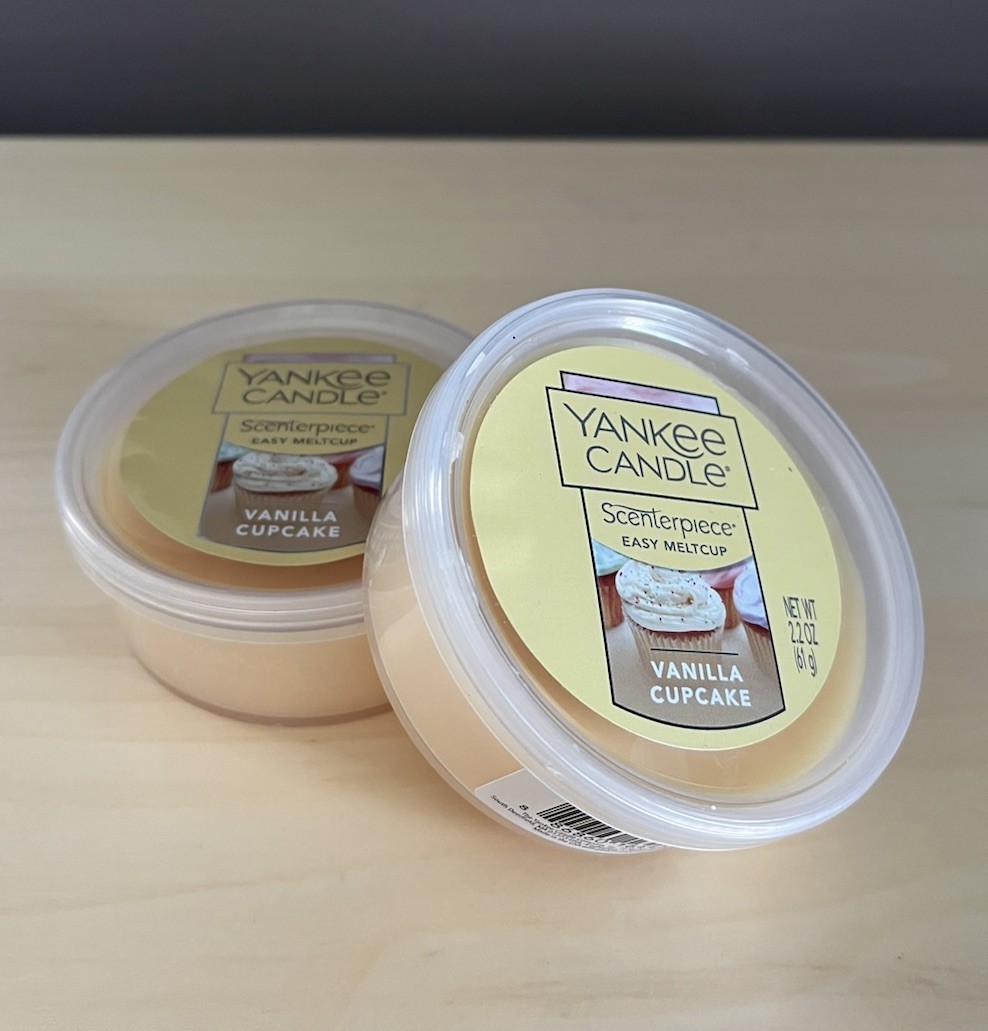 Two New Yankee Candle Vanilla Cupcake Scenterpiece Wax Melt Cups