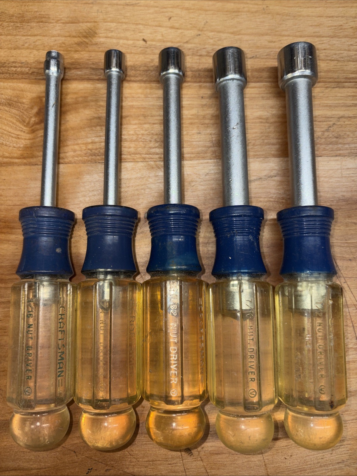 craftsman metric nut driver set SAE USA Standard 3/16” 1/4” 11/32” 7/16” 1/2”