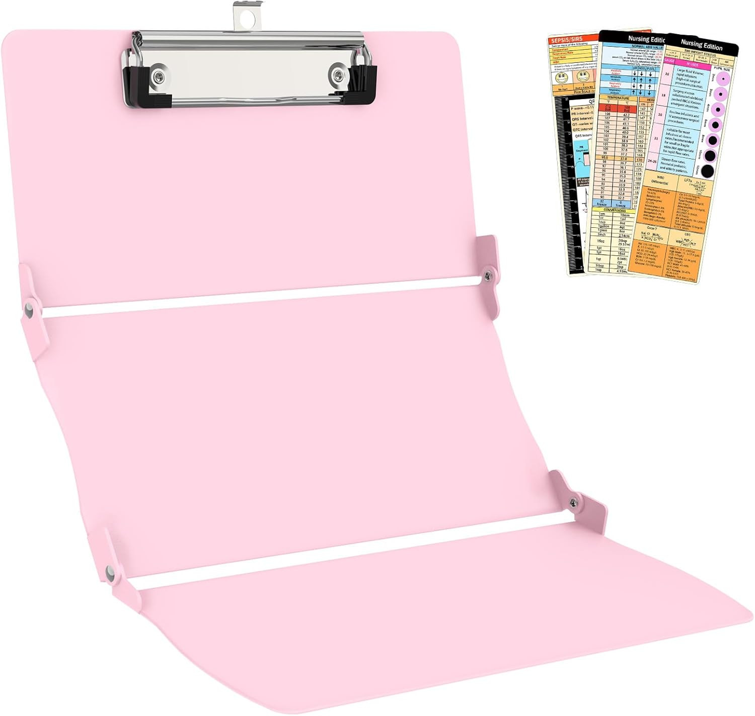 Nursing Clipboard Foldable DIY Edition Medical Cheat Sheets Aluminum 3 Layers Fo