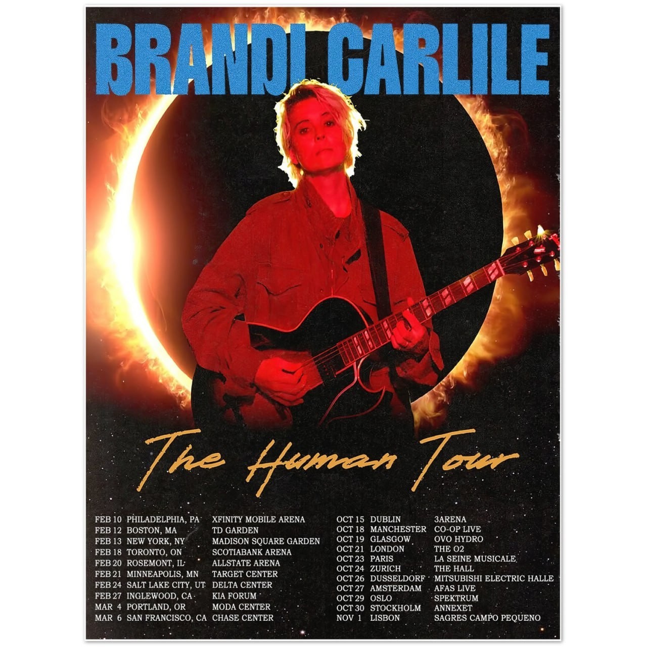 Brandi Carlile The Human Tour 2026 Concert Dates Poster