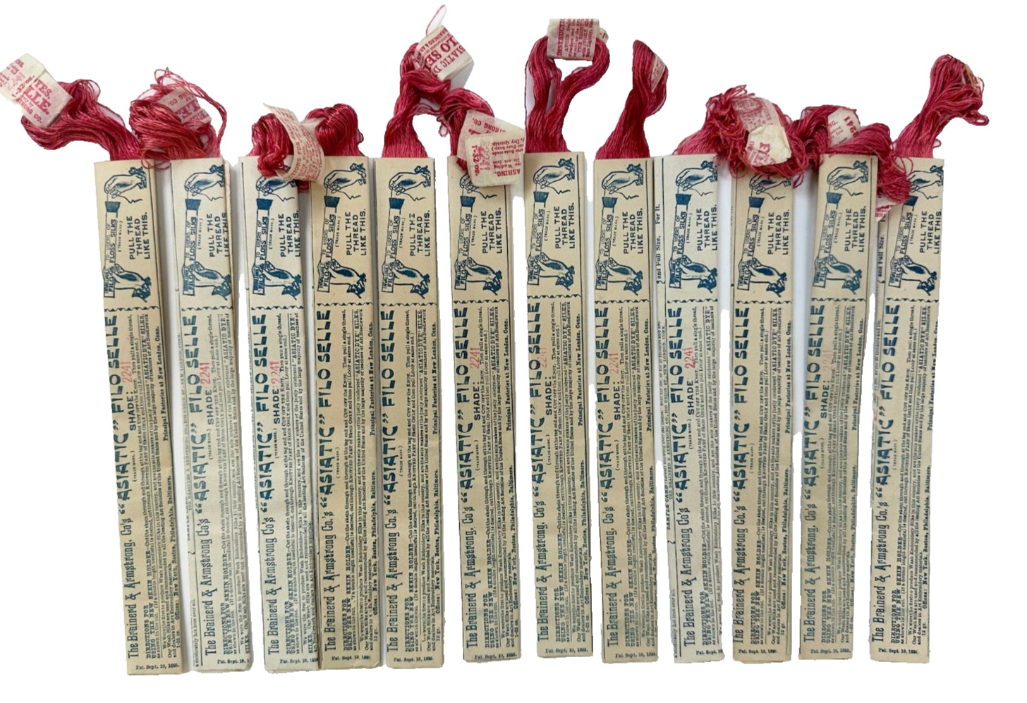 BRAINERD-ARMSTRONG Silk Asiatic Filo Selle 12 Skeins - DARK PINKS