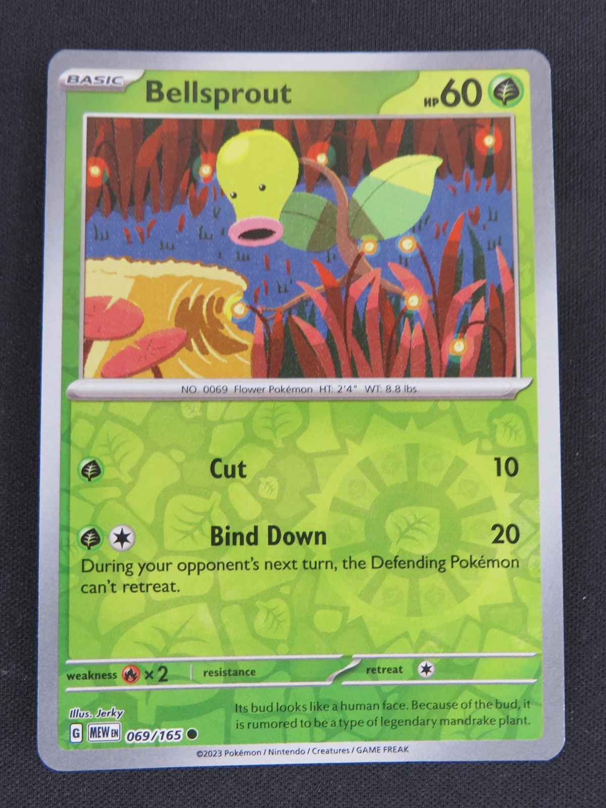 Bellsprout 069/165 Common 151 Pokemon Reverse Holo NM