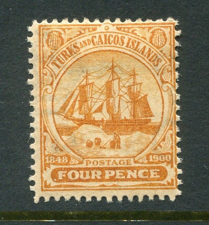 Turks And Caicos #5 Ship 4 P. [Mint Hinged]